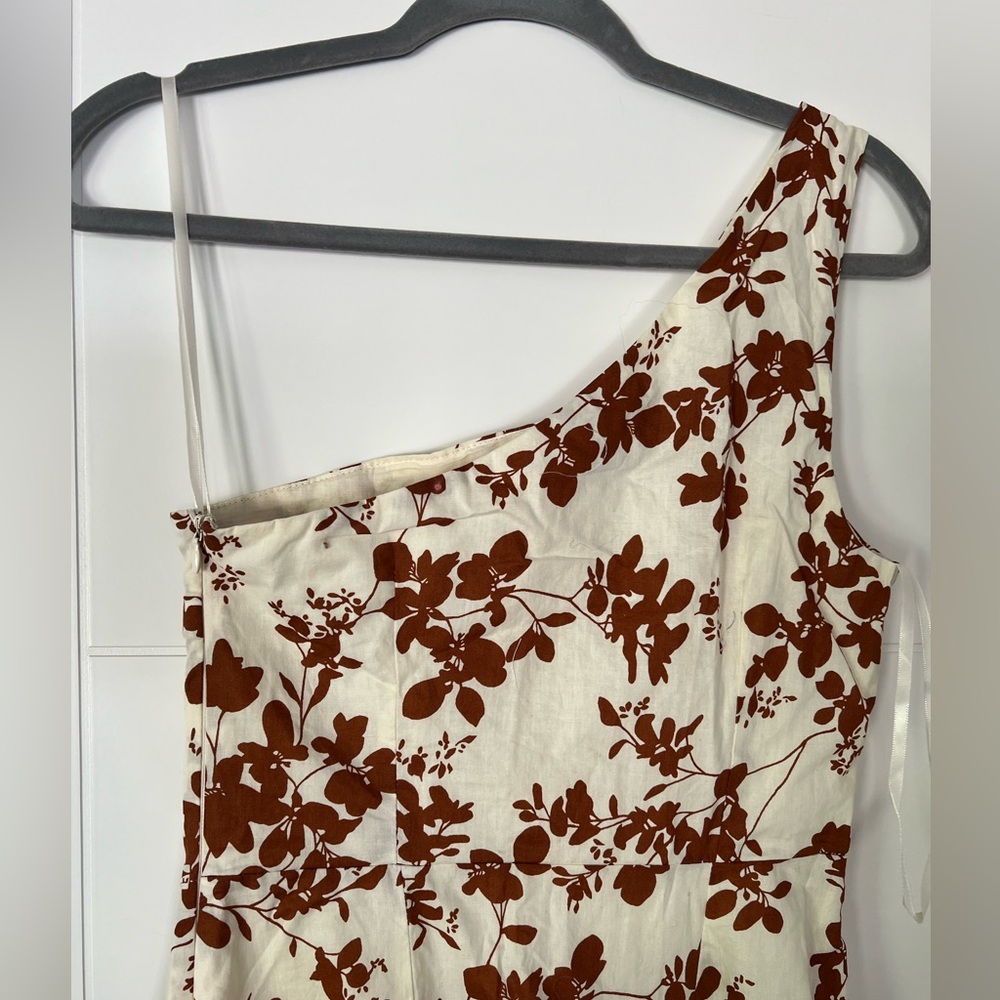 VICI women’s One Shoulder Flower Maxi Dress  Front Slit Sz Small - Picture 5 of 9